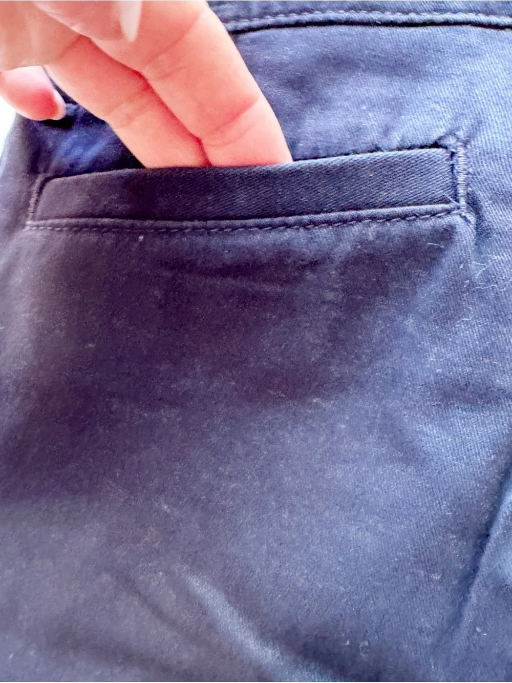 Gap Boys New Classic Navy Blue Chino Shorts Organic Cotton Blend NWT